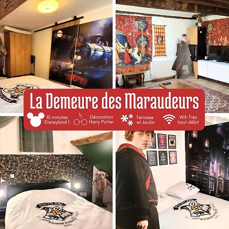 La Demeure Des Maraudeurs -10Min Disney-Jardin & Bbq Villiers-sur-Morin Luaran gambar